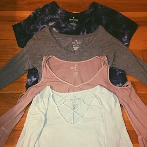 4 AEO Soft and Sexy Shirt Bundle